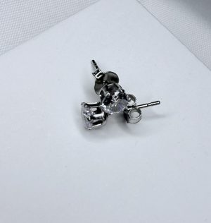 Brinco ponto de luz grande no ródio